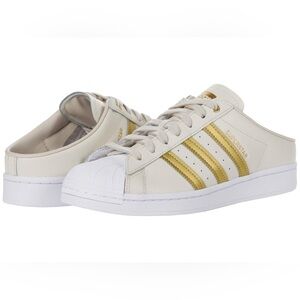 Adidas Superstar Mule Bliss Gold Metallic White Women’s 9 NWT Sold Out FZ2267